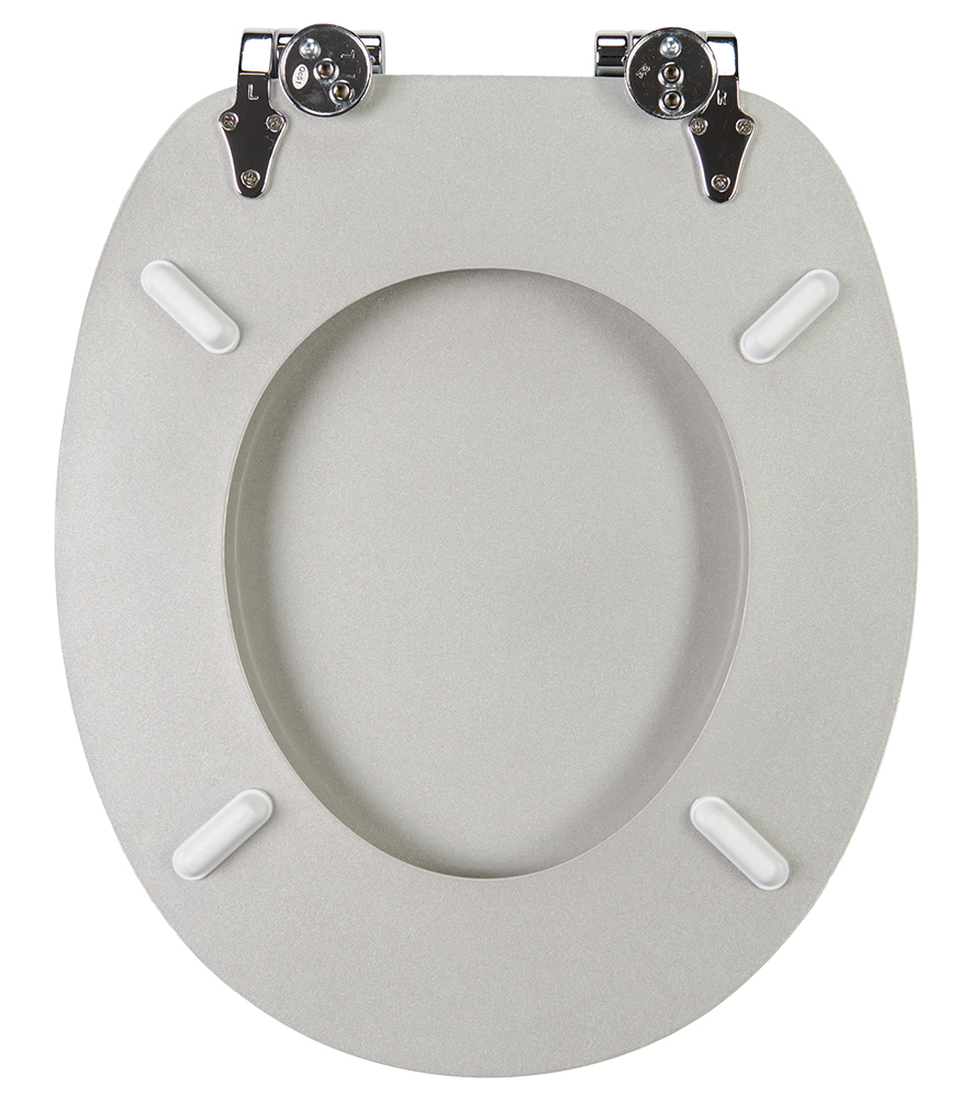 Soft Close Toilet Seat Crystal Silver