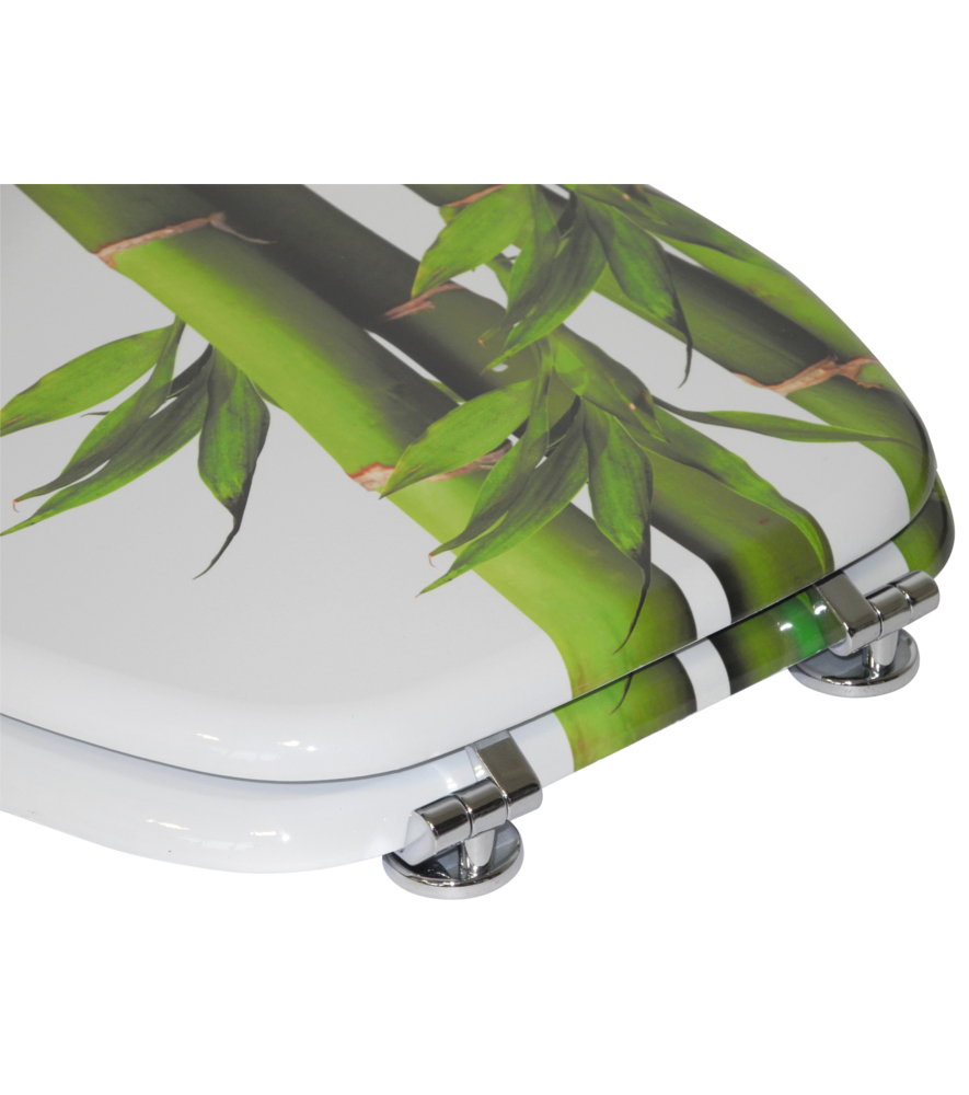 Toilet Seat Bamboo Green