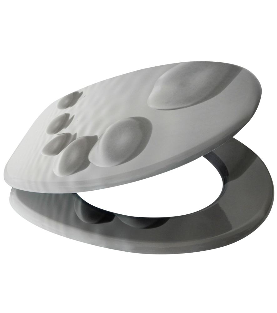 Soft Close Toilet Seat Black Stones
