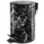 Bathroom Bin Marble Black 3 Litres