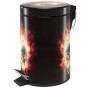 Bathroom Bin Skull in Flames 3 Litres