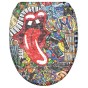 Soft Close Toilet Seat with Quick Release Graffiti