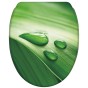 Soft Close Toilet Seat with Quick Release Green Leaf