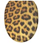 Soft Close Toilet Seat with Quick Release Leopard