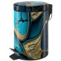 Bathroom Bin Marble Cobalt 3 Litres