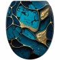 Soft Close Toilet Seat Marble Cobalt