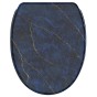 Soft Close Toilet Seat with Quick Release Marble Darkblue