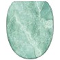 Soft Close Toilet Seat with Quick Release Marble Green