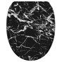 Soft Close Toilet Seat with Quick Release Marble Black