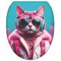 Soft Close Toilet Seat with Quick Release Neon Cat