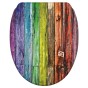 Soft Close Toilet Seat with Quick Release Rainbow