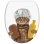 Soft Close Toilet Seat with Quick Release Shower Cat