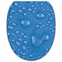 Soft Close Toilet Seat with Quick Release Water Pearls Blue