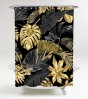 Shower Curtain Golden Leaves 180 x 200 cm