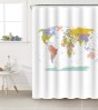 Shower Curtain World Map 180 x 200 cm
