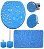 Bathroom Set Water Pearls Blue