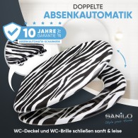 WC-Sitz mit Absenkautomatik Zebra Look