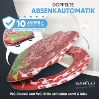 WC-Sitz mit Absenkautomatik Strawberry