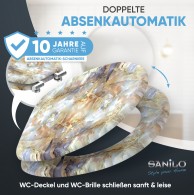 WC-Sitz mit Absenkautomatik Marmor Braun