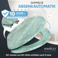 Soft Close Toilet Seat Marble Green