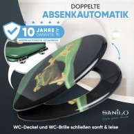 WC-Sitz mit Absenkautomatik Frosch Grün