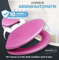 WC-Sitz mit Absenkautomatik Glitzer Pink