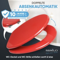 WC-Sitz mit Absenkautomatik Rot