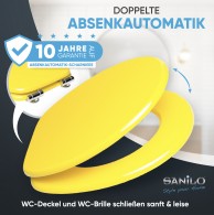 WC-Sitz mit Absenkautomatik Gelb