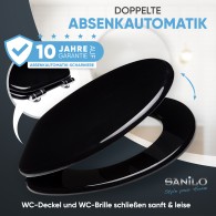 WC-Sitz mit Absenkautomatik Schwarz