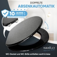 WC-Sitz mit Absenkautomatik Glitzer Schwarz