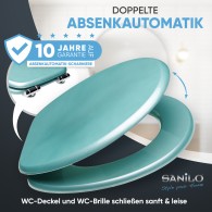 WC-Sitz mit Absenkautomatik Glitzer Türkis