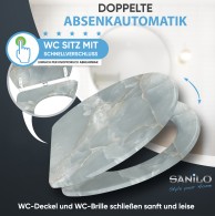 Soft Close Toilet Seat Marble Italia