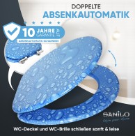 WC-Sitz mit Absenkautomatik Tautropfen Blau