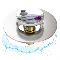 Pop-Up Wash Basin Plug Energy Stones