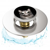 Pop-Up Wash Basin Plug Cool Cat