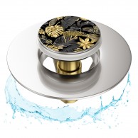 Pop-Up Wash Basin Plug Golden Leaves