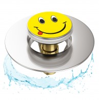 Pop-Up Wash Basin Plug Smiley