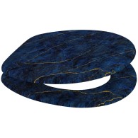 Toilet Seat Marble Darkblue