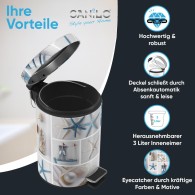 Bathroom Bin Sea Breeze 3 Litres