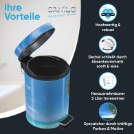 Bathroom Bin Caribbean 3 Litres