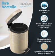 Bathroom Bin Hosta 3 Litres
