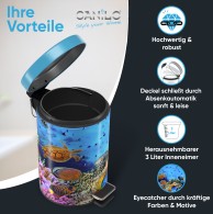 Bathroom Bin Ocean 3 Litres