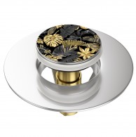 Pop-Up Wash Basin Plug Golden Leaves