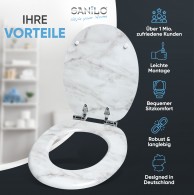 WC-Sitz mit Absenkautomatik Marmor