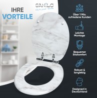 Soft Close Toilet Seat Bright Marble