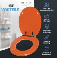 WC-Sitz mit Absenkautomatik Orange