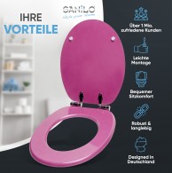WC-Sitz mit Absenkautomatik Glitzer Pink