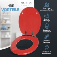 WC-Sitz mit Absenkautomatik Rot