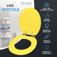 WC-Sitz mit Absenkautomatik Gelb