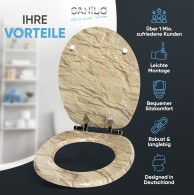 Soft Close Toilet Seat Sand Stone